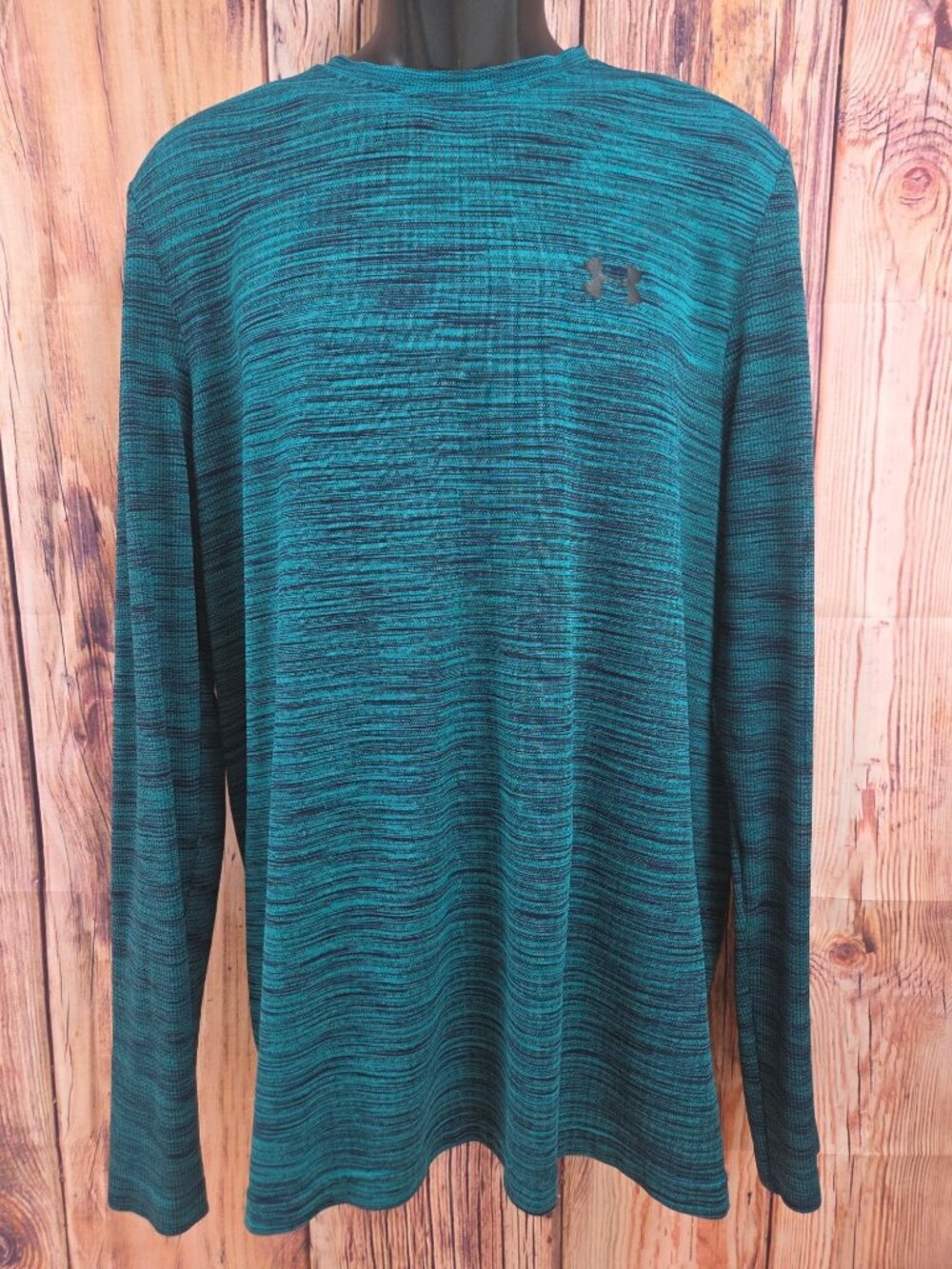 Under Armour Mens HeatGear Fitted L/S Teal Blue Shirt XL